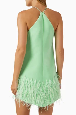 alexis green feather dress Buy Bristal Mini For Women Online Cettire