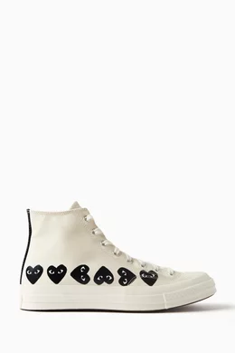 Comme des garcons high top white converse outlet