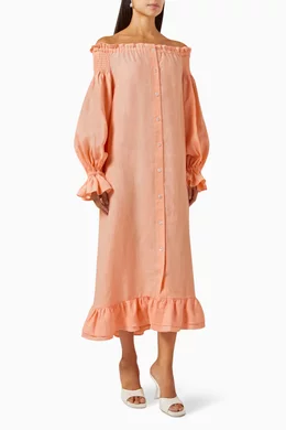 knee length dresses for ladies Sleeper Womens Maria Blue Silk Loungewear Dress
