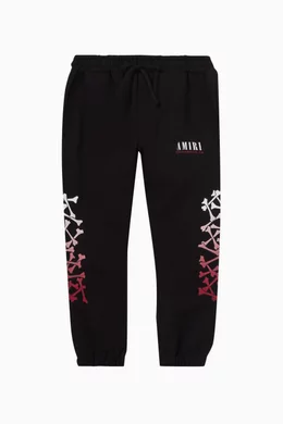 Buy Amiri Black Bones print Sweatpants in Cotton For Boys Online Ounass Saudi