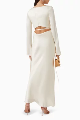 Buy Bec + Bridge White Diamond Days Maxi Dress in Satin For Women Online |  Ounass Saudi