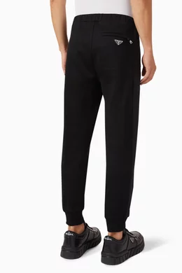 Buy Prada Black Logo Re Nylon Jogging Pants in Cotton Fleece For Men Online Ounass Saudi