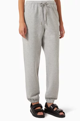Buy Moncler Grey Drawstring Sweatpants in Cotton fleece For Women Online Ounass Saudi