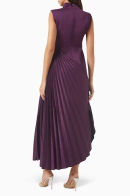 asymmetrical pleated dress purple Sexy 17th Birthday Dresses White Tight Birthday Outfit P328  PreppyDress