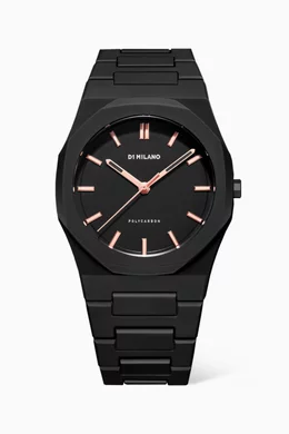 Buy D1 Milano Black Polycarbon Quartz Watch 40.5mm For Women Online Ounass Saudi