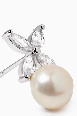 Buy The Jewels Jar Silver Chloe Pearl Drop Earrings in Sterling