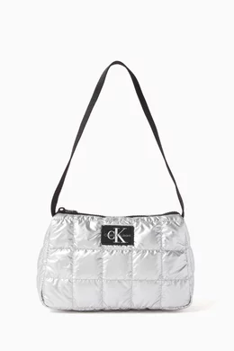 Quilted Shoulder Bag in Recycled Nylon