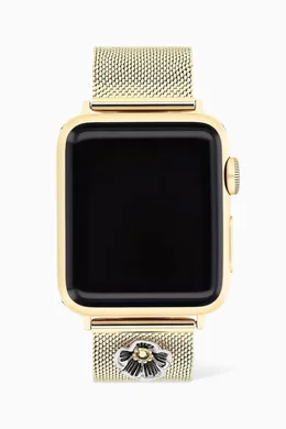 Coach apple watch band tea rose online