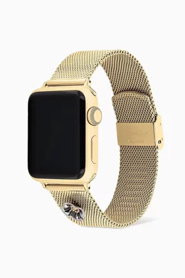 Coach tea rose apple watch band best sale