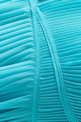 Buy Michael Kors Blue Pleated Midi Dress in Georgette For Women Online |  Ounass Saudi
