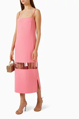 Buy Alexis Pink Miah Cut-out Midi Dress For Women Online | Ounass Saudi