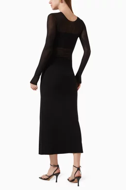 Buy SIR The Label Black Impermanence Splice Maxi Dress in Viscose-knit For  Women Online | Ounass Saudi
