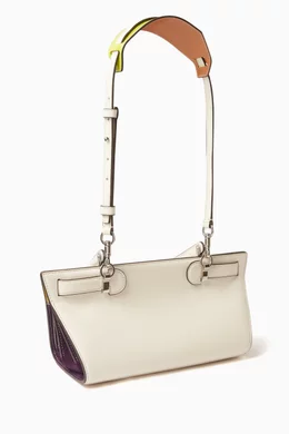 Buy Tory Burch White Lee Radziwill Petite Cat Eye Bag in