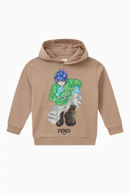 Fendi print hoodie top
