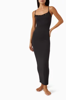 Buy SKIMS White Fits Everybody Corded Lace Long Slip Dress For Women Online  | Ounass Saudi