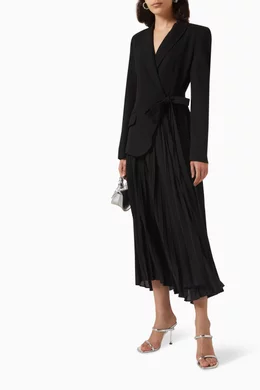 Buy Simkhai Black Ambretta Blazer Midi Dress For Women Online