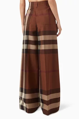 Burberry wide leg pants hot sale