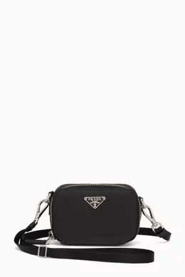 Buy Prada Black Saffiano Leather Mini Pouch For Men Online Ounass Saudi