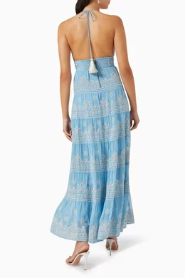 luxe cross front halter midi dress A Little Brighter Orange Floral Print Criss Cross Halter Maxi Dress