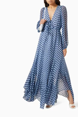 Shona joy blue polka dot dress shop