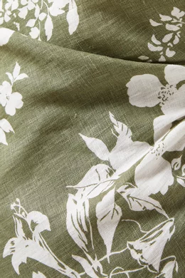knee length dresses for ladies Rent The Casette Floral Linen Maxi Dress By Reformation main image 1