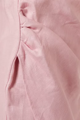 Buy Reformation Pink Kerrigan Mini Dress in Linen For Women Online | Ounass  Saudi
