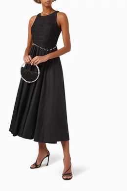 aje black dress with pearls Regina Pearl Mini Dress