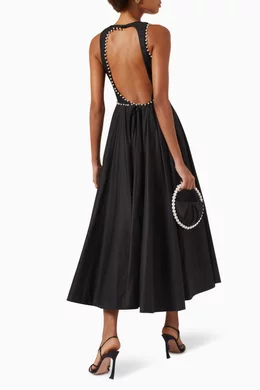 aje black dress with pearls Juniper Gown-BLACK / 4