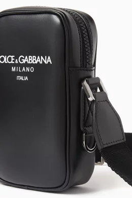 Buy Dolce Gabbana Black Logo Crossbody Bag in Smooth Leather For Men Online Ounass Saudi
