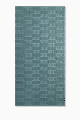 Buy Kith Green Logo Embossed Summer Beach Towel in Cotton