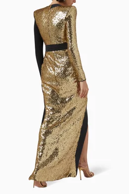 Buy Zhivago Black Take Off Sequinned Wrap Gown For Women Online | Ounass  Saudi