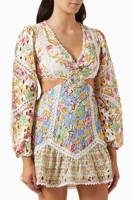 Buy Hemant & Nandita Neutral Preet Mini Dress in Cotton For Women Online |  Ounass Saudi