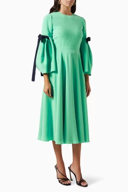 roksanda green dress Roksanda Ilincic 'Peridot’ wool dress in a stunning teal green Ladies main image 0