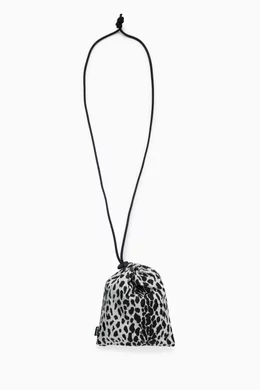 Buy WACKO MARIA White Leopard-print Shoulder Pouch in Nylon