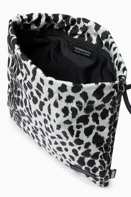 Buy WACKO MARIA White Leopard-print Shoulder Pouch in Nylon