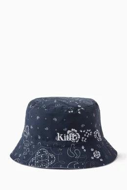 Buy Kith Blue Paisley Reversible Bucket Hat in Twill For Boys Online |  Ounass Saudi