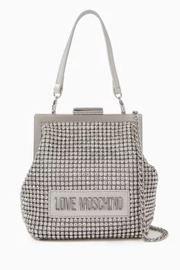 Buy Love Moschino Silver Mini Bling Bling Bag in Crystal Mesh For Women Online Ounass Saudi