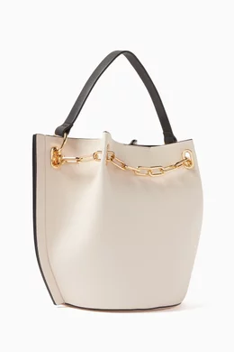 Buy Elisabetta Franchi Neutral Medium Dune Bucket Bag in Faux Leather For Women Online Ounass Saudi