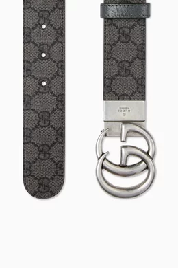 Gucci Gg Supreme Belt Gg Silver Belt Buy Gucci Grey GG Supreme