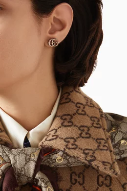 Buy Gucci Multicolour Double G Crystal Stud Earrings For Women Online Ounass Saudi