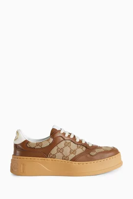 Buy Gucci Brown GG Sneakers in Leather and Canvas Supreme For Women Online Ounass Saudi
