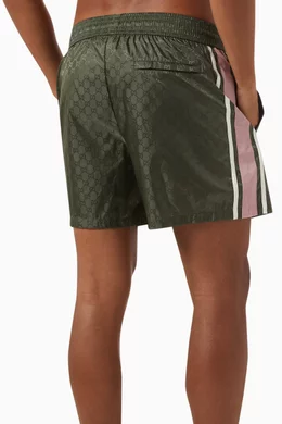 Gg Jacquard Gucci Swim Trunks Mens Gg Jacquard Nylon Board
