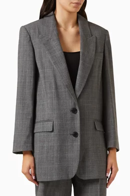Buy Isabel Marant Etoile Grey Precious Checked Blazer For Women Online Ounass Saudi