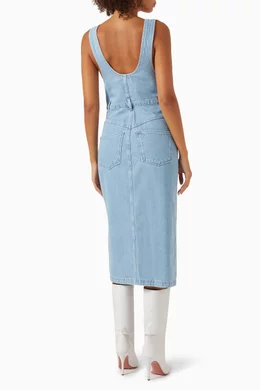 Buy Isabel Marant Etoile Blue Filipine Dungaree Midi Dress in Denim For  Women Online | Ounass Saudi