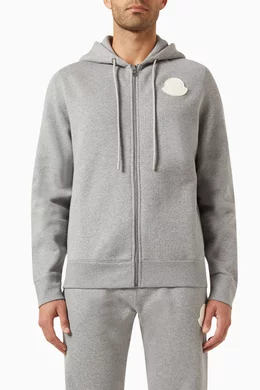 Moncler grey zip hoodie discount