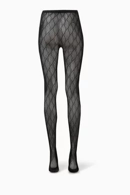 Buy Gucci Black Interlocking G Tights For Women Online | Ounass Saudi