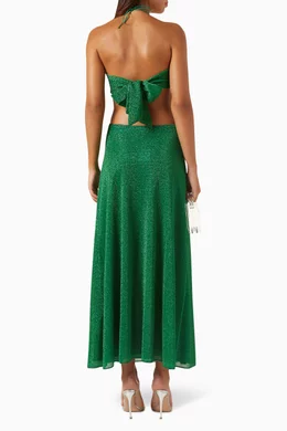 slim fit dress slacks Emerald Green Gem Embellished Satin Asymmetrical Midi Dress