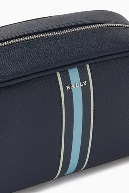 Buy Bally Blue Bakimo Wash Bag in Leather For Men Online Ounass