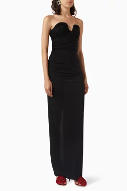 Buy Magda Butrym Black Bustier Maxi Dress For Women Online | Ounass Saudi