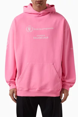 Buy Balenciaga Pink WFP Hoodie in Fleece For UNISEX Online
